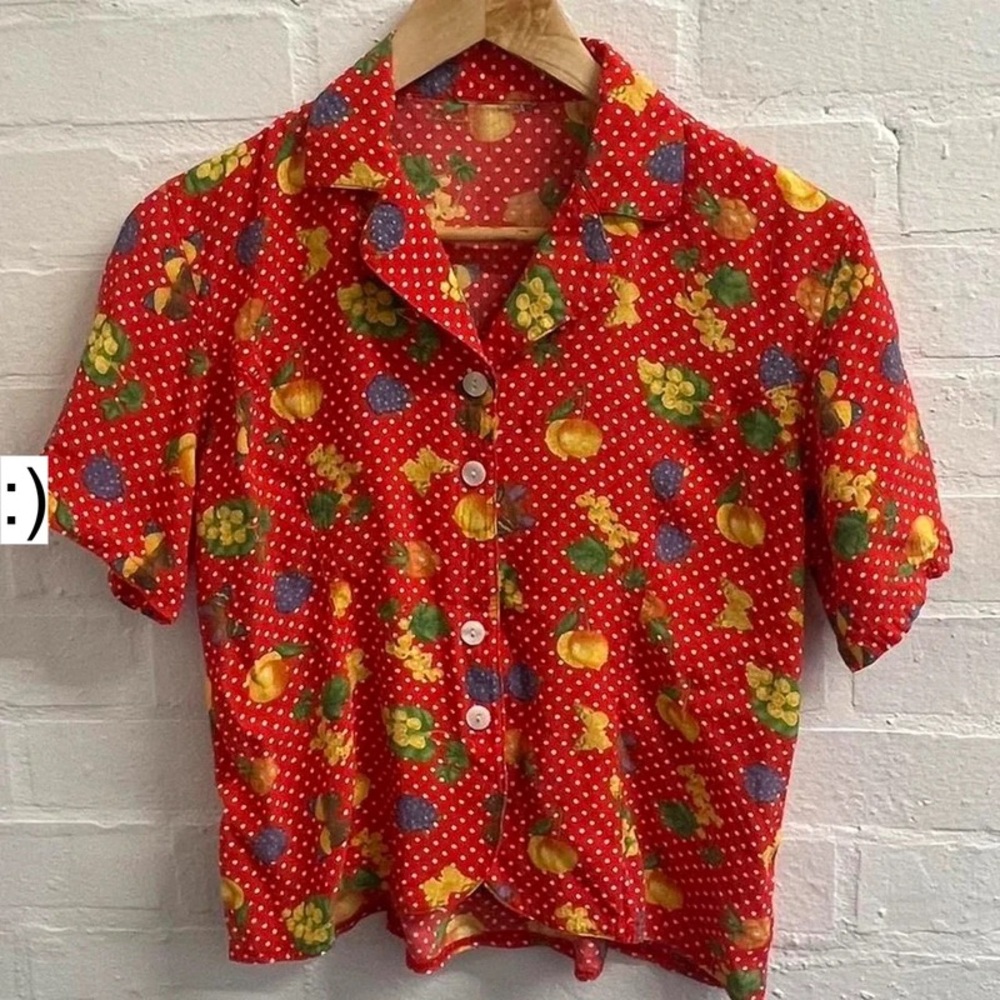 Otherwild Red Fruit Print Kids Shirt